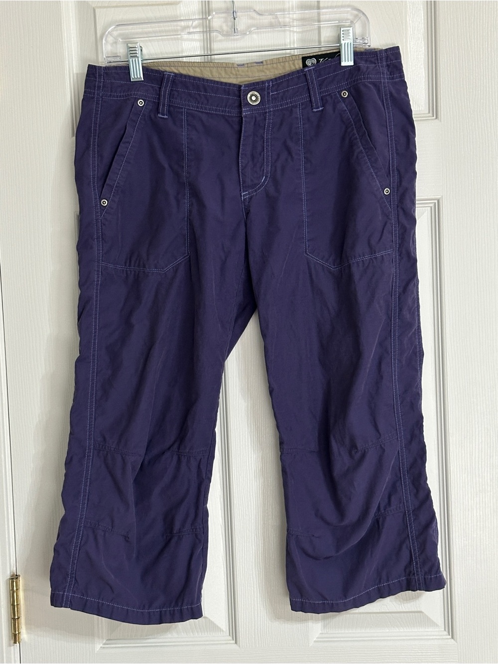 Kuhl Mountain Culture Free Range Cargo Capri Hiking Pants Purple Womens Size 6